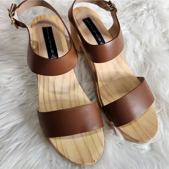 Steven Brown Fabee Leather Platform Clog Hippie Sandals 9M - Picture 6 of 7